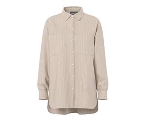 PIECES Pcmelia LS Oversize Shirt Noos, Crockery, XL