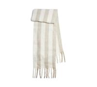 PIECES Pcnanna Long Scarf BC, Silver Mink/Stripes: Cloud dancer, One Size