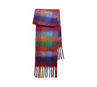 PIECES Pcnikki Long Scarf BC, Tangerine Tango/AOP:Check, One Size