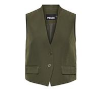 PIECES Women's Pcnimora Waist Coat Bc Suit Vest, Forest Night, L