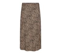 PIECES Women's Pcnova Hw Long Skirt Noos Bc, Taupe Grey/AOP: Zebra, L