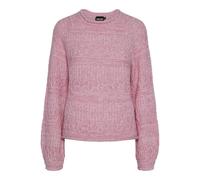 PIECES Pcnuella LS O-Neck Knit Bc, Sachet Pink/Detail:cdan Yarn Mixed, L