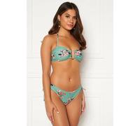 PIECES PCNYNNE Bikini Top Bandeau Malachite Green Flora 17101717, Size EU M