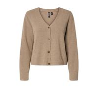 PIECES Pcora LS V-Neck Knit Cardigan Pwp BC, Greige, M