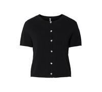 PIECES Pcorina SS O-Neck Knit Cardigan Pw BC, Black, M