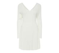 PIECES PCPRISTA LS V-Neck Knit Dress BC, Cloud Dancer, S