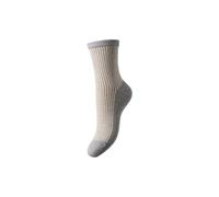 PIECES PCSEBBY Glitter Long Stripe Socks Noos, Ultimate Grey/Stripes: silver grey, One size