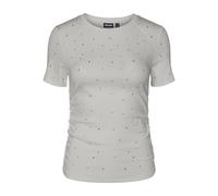 PIECES Pctyler SS Rhinestone Tee BC, Light Grey Mix, S