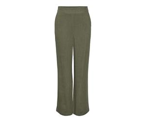 PIECES Pcvinsty Hw Linen Noos Women's Linen Trousers, Deep Lichen Green, L / 32L