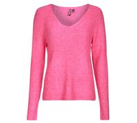 Pieces Sweater ELLEN V NECK in Pink EU M