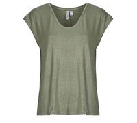 Pieces T shirt PCALICE SS GLITTER TEE in Kaki EU XL