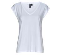 Pieces Women's Pckamala Tee Noos T-Shirt, White (Bright White Bright White), Medium