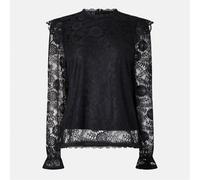Pieces Womens Blouse Open Short Sleeve