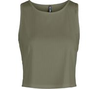 Pieces Womens Cropped Slim Fit Sleeveless Tank in Deep Green - Size 18 UK