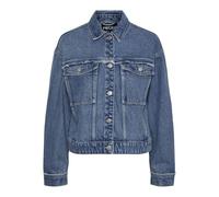 PIECES Women's Pcalfi LS Jacket, Medium Blue (Medium Blue Denim), L
