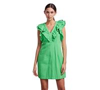PIECES Women's Pcama Sl Ruffle Dress Bc Dress, Irish Green, XS