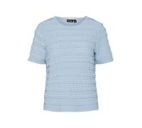 PIECES Women's Pcanine Ss O-Neck Top Mm T-Shirt, Cashmere Blue, S