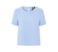 PIECES Women's Pcanna Ss O-Neck Top Noos Bc, Cashmere Blue, S