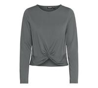 PIECES Women's Pcanora Ls Knot Top Bc Longsleeve T-Shirt, weathervane, M