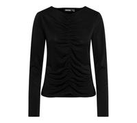 PIECES Women's Pcanora Ls Ruching Top Bc Longsleeve T-Shirt, Black, M