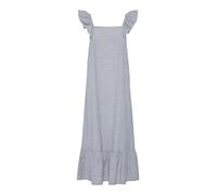PIECES Women's Pcapia Sl Square Neck Ankle Dress Mm, Coronet Blue/Stripes: Bright White, M