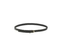 PIECES Women's PCAVERY LEATHER BRAIDED SLIM BELT NOOS Belt, Black, 90 cm