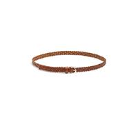 PIECES Women's PCAVERY LEATHER BRAIDED SLIM BELT NOOS Belt, Brown (Cognac), 80 cm