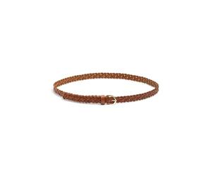 PIECES Women's Pcavery Leather Braided Slim Belt Noos Belt (pack of 1)