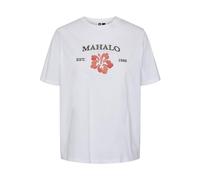 PIECES PCBANDA SS Tee BC SWW BC, Bright White/Print: Mahalo, M