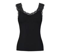 PIECES Women's Pcbarbera Lace Top Noos Top, Black, XL