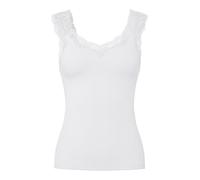 PIECES Women's Pcbarbera Lace Top Noos Top, Bright White, M