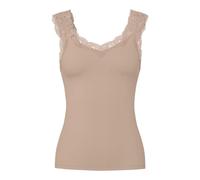 PIECES Women's Pcbarbera Lace Top Noos Top, Warm Taupe, XL