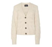 PIECES Women's Pcbibbi Ls Knit Cardigan Noos Bc Jacket, Grey (Whitecap Gray), L