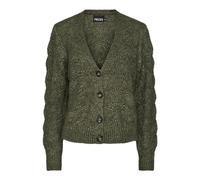 PIECES Women's Pcbibbi Ls Knit Cardigan Noos Bc Sweater, Deep Lichen Green, XL