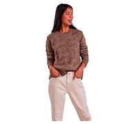 PIECES Women's Pcbibbi LS O-Neck Knit Noos Bc Sweater, Fossil, S