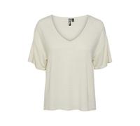 PIECES Women's Pcbillo Oversized Tee Stripes Noos T-Shirt, Bright White/Detail: Gold Lurex, L