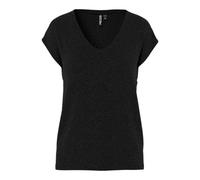 PIECES Women's Pcbillo Tee_lurex Stripes T-Shirt, Black (Black Detail:lurex Black), M