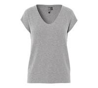 PIECES Women's Pcbillo Tee_lurex Stripes T-Shirt, Grey (Light Grey Melange Detail:lurex Grey), S