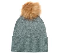 PIECES Women's Pcbina Wool Hood W. Fold Up Noos Bc Knitted Hat, Trooper, One Size Fits All