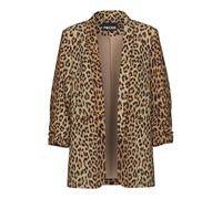 PIECES Women's Pcbosella 3/4 Printed Blazer Noos Bc, Natural, XXL