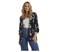 PIECES Womens Pcbosella 3/4 Printed Noos Bc Blazer, Black, XL UK