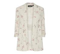 PIECES Womens Pcbosella 3/4 Printed Noos Bc Classic Blazer, Grey (Whitecap Gray), L UK