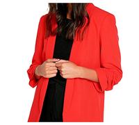 Pieces Boss 3/4 Blazer Red M Women