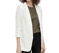 Pieces Women's Pcboss 3/4 Blazer Noos Suit jacket, Cloud Dancer, L UK