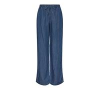 PIECES Women's Pcbossi Hw Wide Pants Bc, Medium Blue (Medium Blue Denim), S