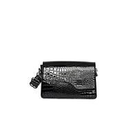 PIECES Women's Pcbunna Croco Cross Body Bag, Black, Keine Angabe