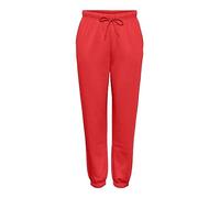 PIECES Women's Pcchilli Hw Sweat Pants Noos Bc, Red (Poppy red), L