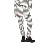 PIECES Women's Pcchilli Hw Sweat Pants Stripes Noos Sweatpants, Cloud Dancer/Stripes: Black, XL