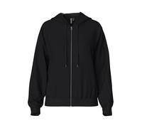 PIECES Women's Pcchilli Ls Zip Hoodie Noos Bc Sweatshirt, Black, XL