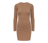 PIECES Women's Pccrista LS O-Neck Knit Dress Noos Bc, Fossil, S